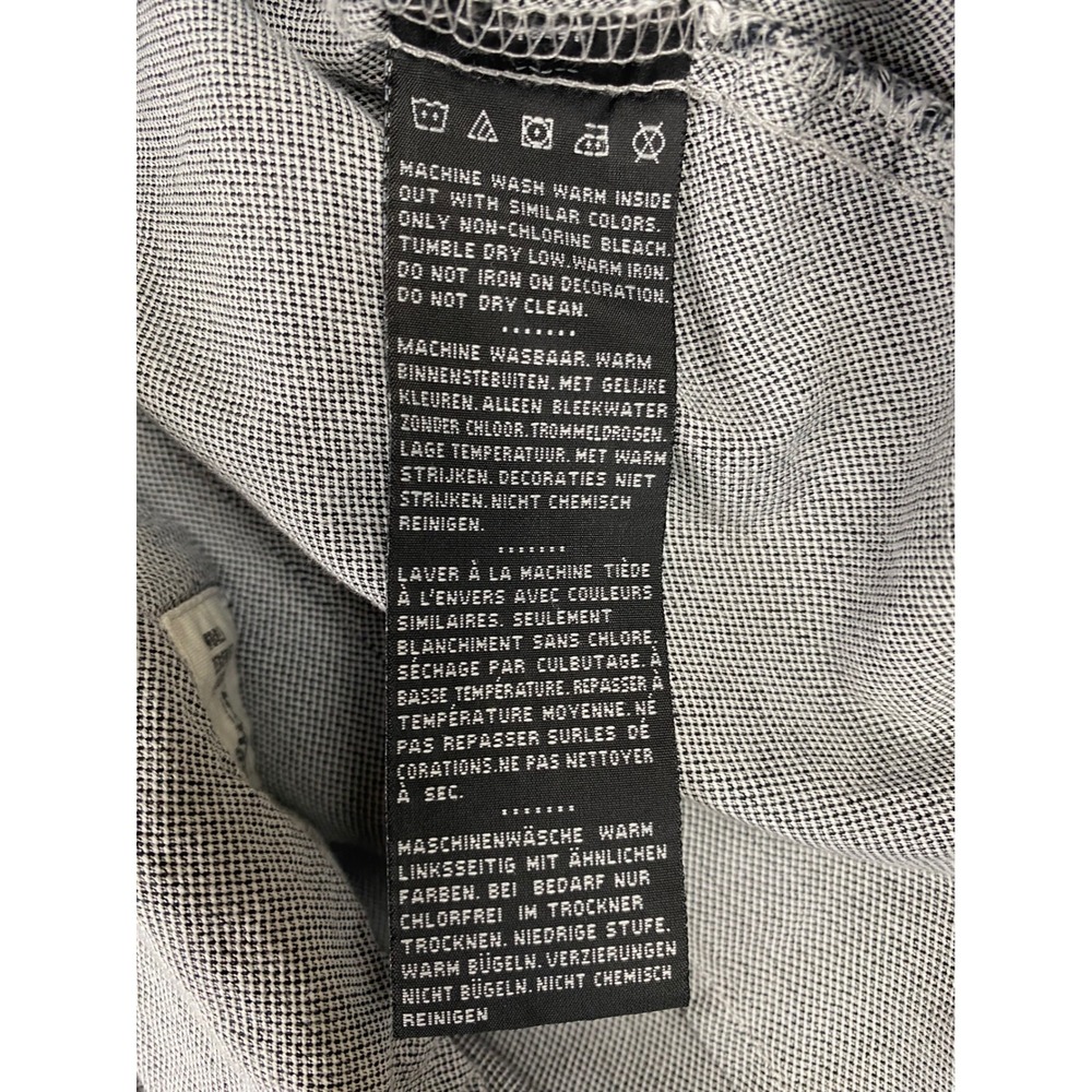 Harley-Davidson Button Down Shirt Mens L Gray Cotton Long Sleeve Pocket Logo - Picture 10 of 11